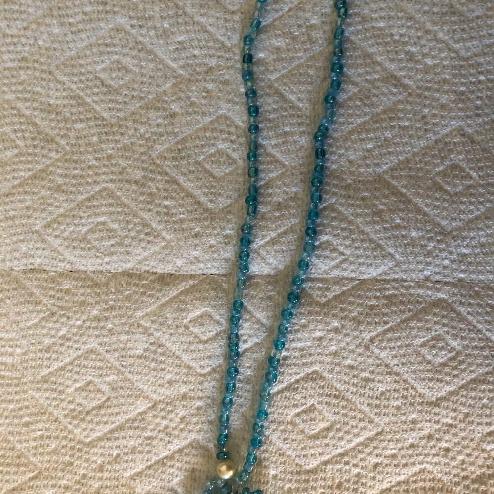 Handmade beaded necklace 18" women's girl's jewelry - Picture 2 of 4